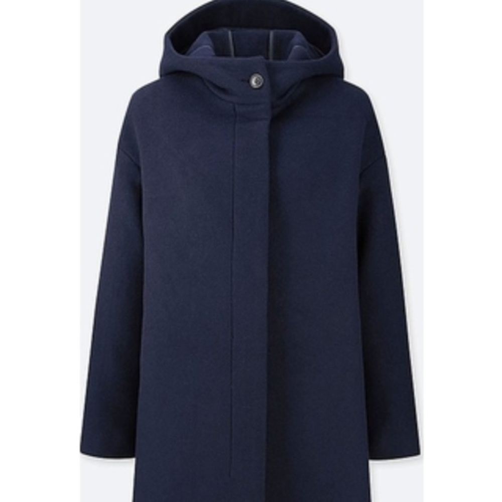 UNIQLO WOMEN Light Weight Wool Blended Hooded Coat